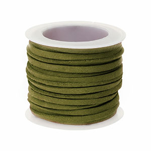 Kunstwildleder flach 3&nbsp;mm Olive green