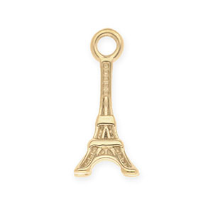 Anh&auml;nger aus rostfreiem Edelstahl, Eiffelturm Gold