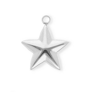 Anh&auml;nger aus rostfreiem Edelstahl, Stern Silver