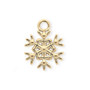 Anh&auml;nger aus rostfreiem Edelstahl, Schneeflocke Gold