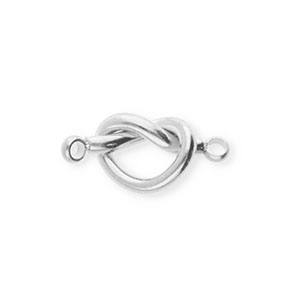 Schmuckzubeh&ouml;r Zwischenst&uuml;ck aus rostfreiem Edelstahl, Knoten Silver
