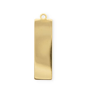 Anh&auml;nger aus rostfreiem Edelstahl, Rechteck Gold