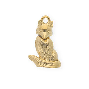 Anh&auml;nger aus rostfreiem Edelstahl, Fuchs Gold