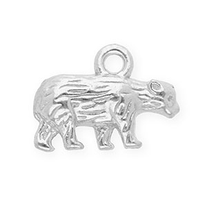 Anh&auml;nger aus rostfreiem Edelstahl, B&auml;r Silver