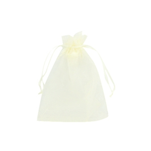Schmuckbeutel Organza 7x9cm Light yellow