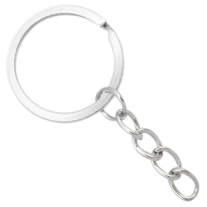 Schl&uuml;ssel Anh&auml;nger Ring Kette 25mm Antik silber