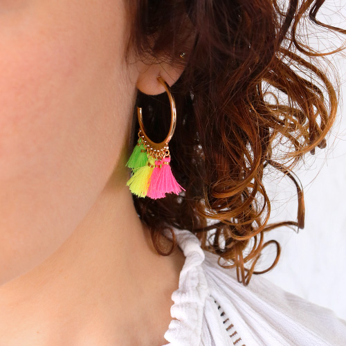 Fusskettchen, Armbandes und Brillen Kordel mit Quasten