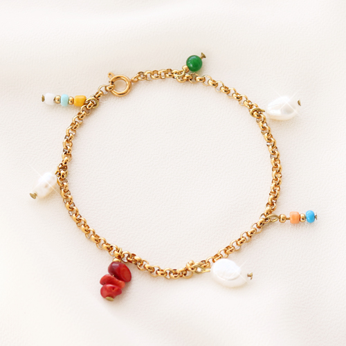 Sommerschmuck mit S&uuml;sswasserperlen Nuggets