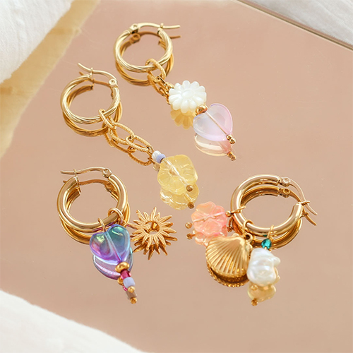 So gestalten mit Glasperlen Ohrringe und Handyketten