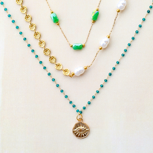 Bezauberndes Jasseron mit eingearbeiteten farbigen Perlen