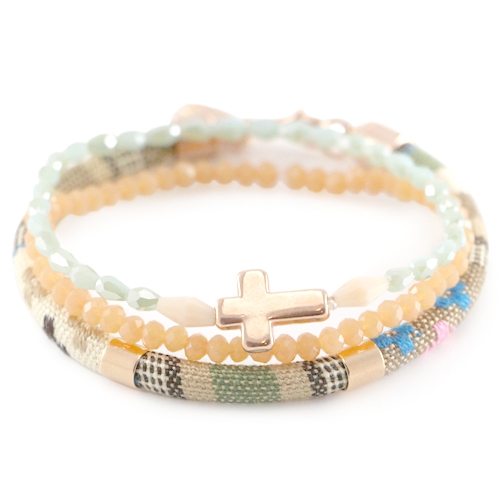 Sch&ouml;ner Schmuck mit Azteke Kordel small gemacht