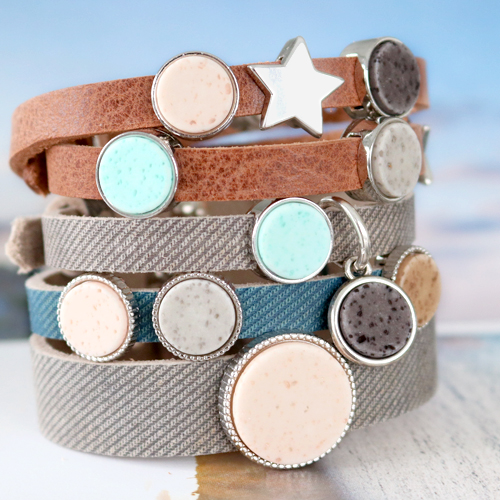 Neue Cuoio Armband Trend aus Nubuk Leder und Polaris Elements