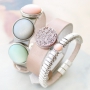 Stilvoller Schmuck mit unter anderem Polaris Elements Cabochons und Cuoio Armb&auml;ndern!