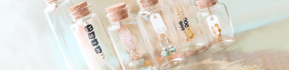 Wunschflaschen mit Kork Wunschflaschen mit Kork