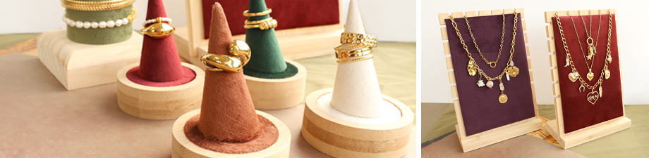 Neue stilvolle Displays für Ringe, Armbänder und Ketten Neue stilvolle Displays für Ringe, Armbänder und Ketten