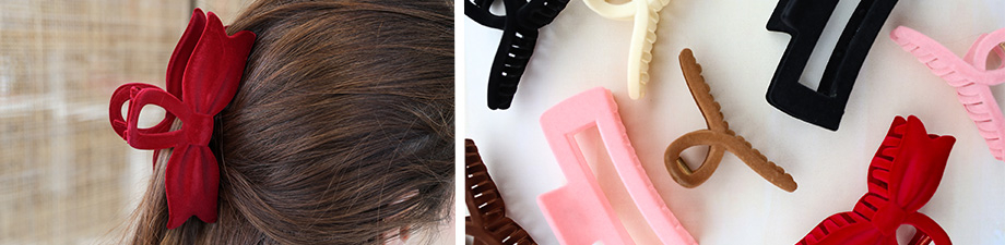 Neue Serie Samt-Haarklemmen