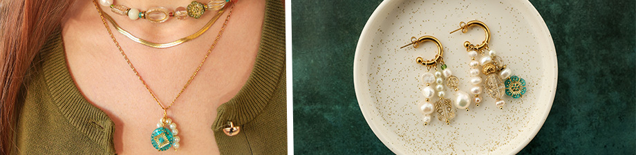 Wow! Neue stilvolle Acrylperlen mit goldenen Akzenten