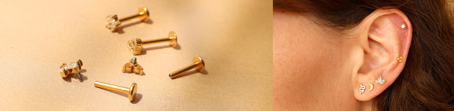 Ohrpiercings aus Edelstahl Ohrpiercings aus Edelstahl