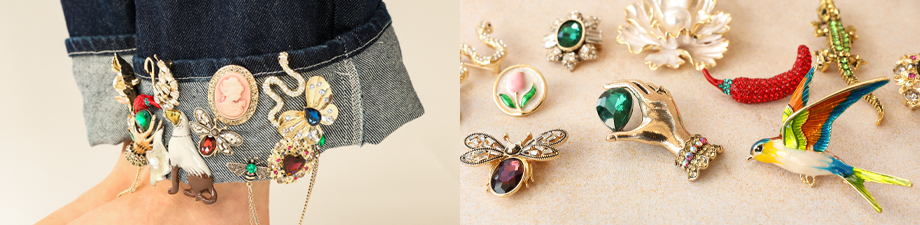 Neue Broschen, die jedem Outfit Charakter verleihen