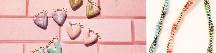 Neu! Ketten mit Facettperlen und Herzohrringe Neu! Ketten mit Facettperlen und Herzohrringe