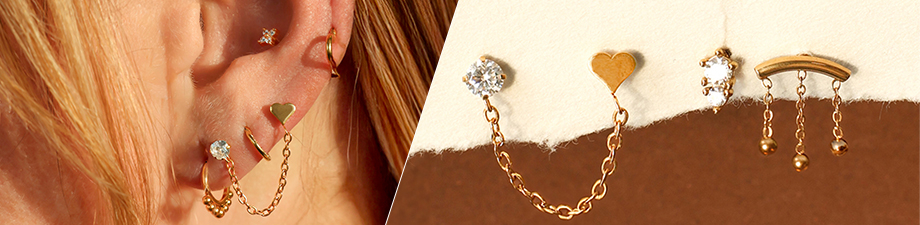 BRAND NEW! Ohrpiercings aus Edelstahl BRAND NEW! Ohrpiercings aus Edelstahl