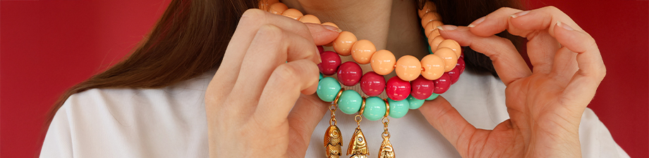 Neu! Runde BY31®-Acryl-Perlenketten Neu! Runde BY31®-Acryl-Perlenketten