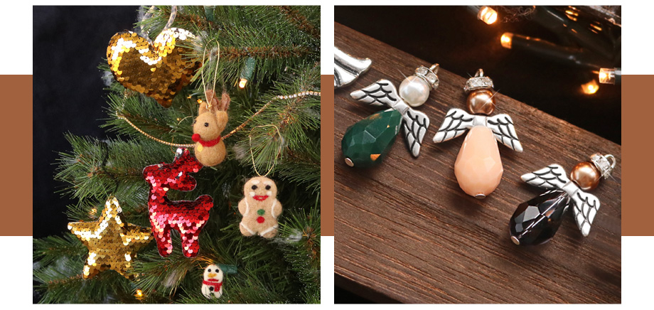 Nieuwe hangers met vilt en pailletten voor kerst!