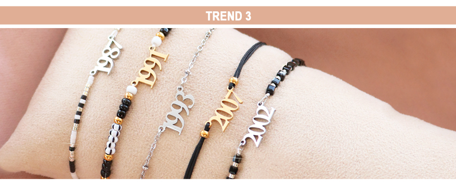 NEW IN! Trendy stainless steel jaartal tussenstukken