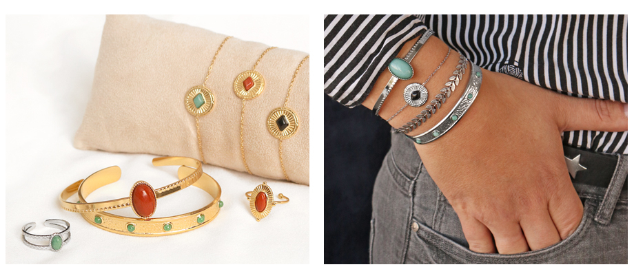 Nieuw! Stainless steel oorbellen en armbanden