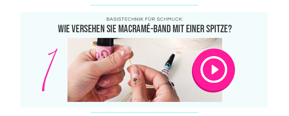 Wie versehen Sie Macramé-Band mit einer Spitze?